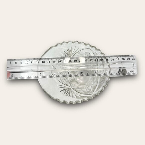 Cambridge Snowflake & Sunburst Clear Crystal Pitcher EVC No Chips EAPG - Picture 8 of 14